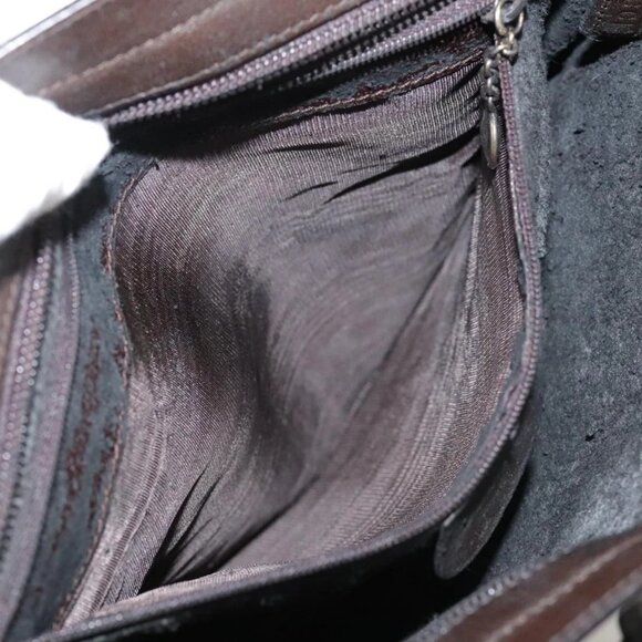 GUCCI Shoulder Bag Nylon Brown Gold Auth bs20545 - Picture 13 of 16